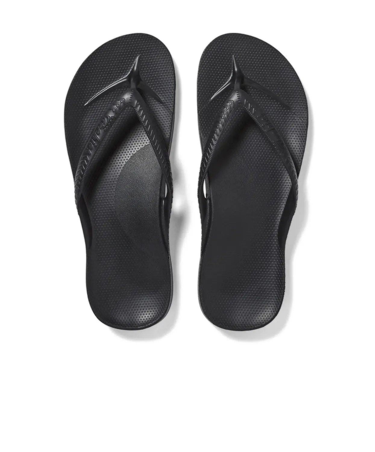 Archies Arch Support Black Thongs