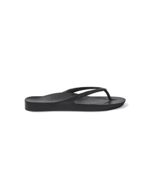 Archies Arch Support Black Thongs