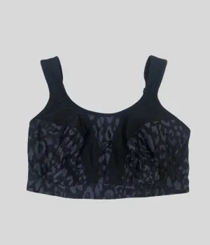 Black Print Ultimate Support Sports Bra