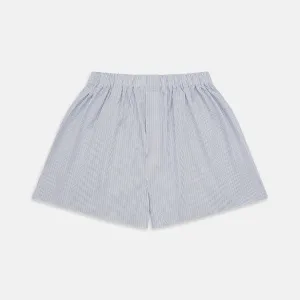 Blue Multi Stripe Cotton Godfrey Boxer Shorts