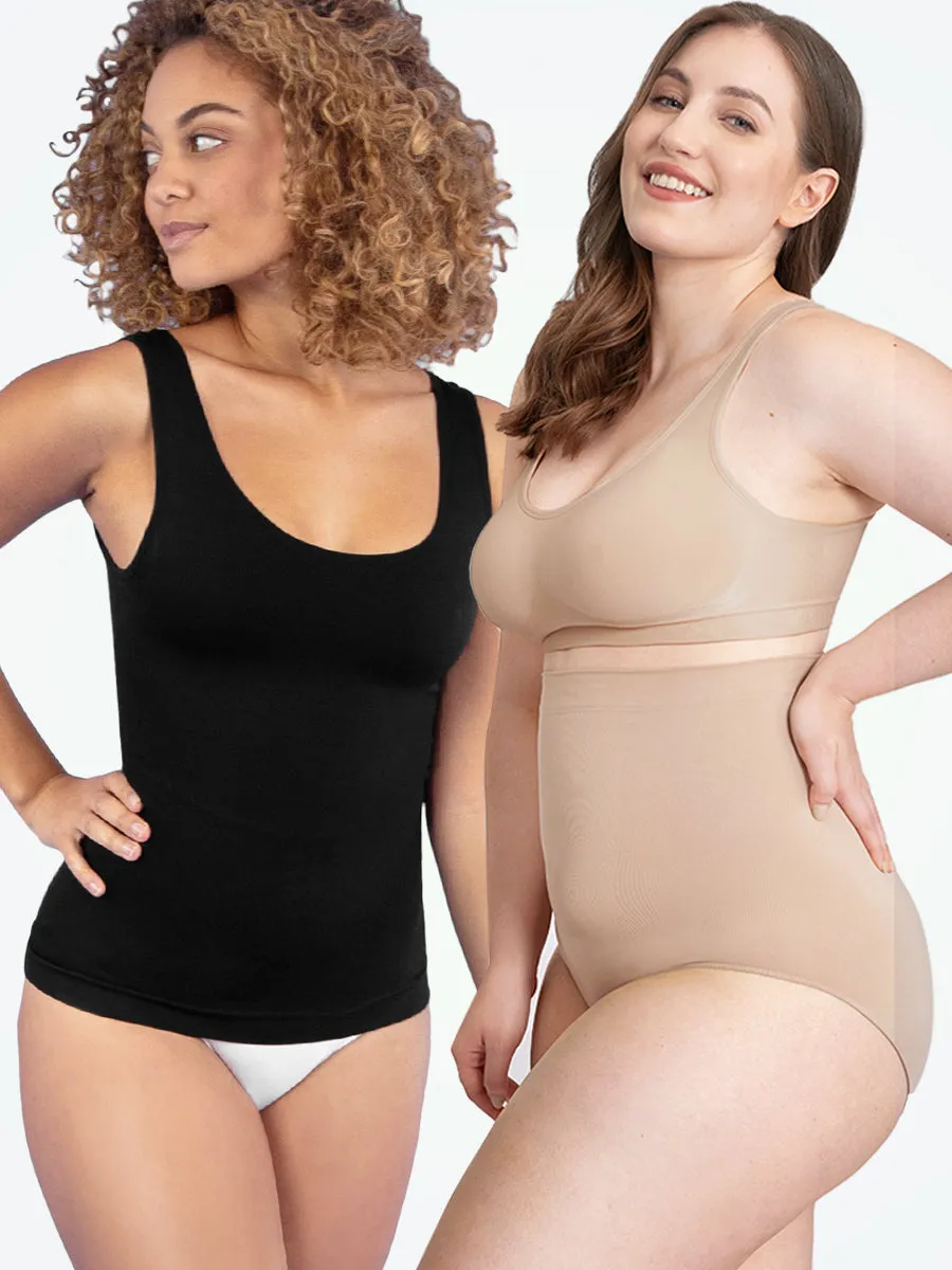 Bundle Shapermint Essentials - 1 Tank Cami   1 High-Waisted Shaper Panty