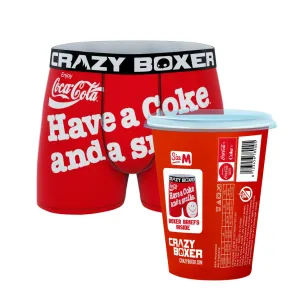 CRAZYBOXER Coca-Cola Have a Coke & a Smile Men's Boxer Briefs (Creative Packaging)