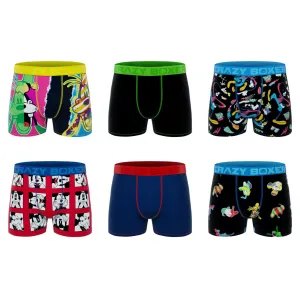 CRAZYBOXER Disney Classic Genius Men's Boxer Briefs (6 Pack)