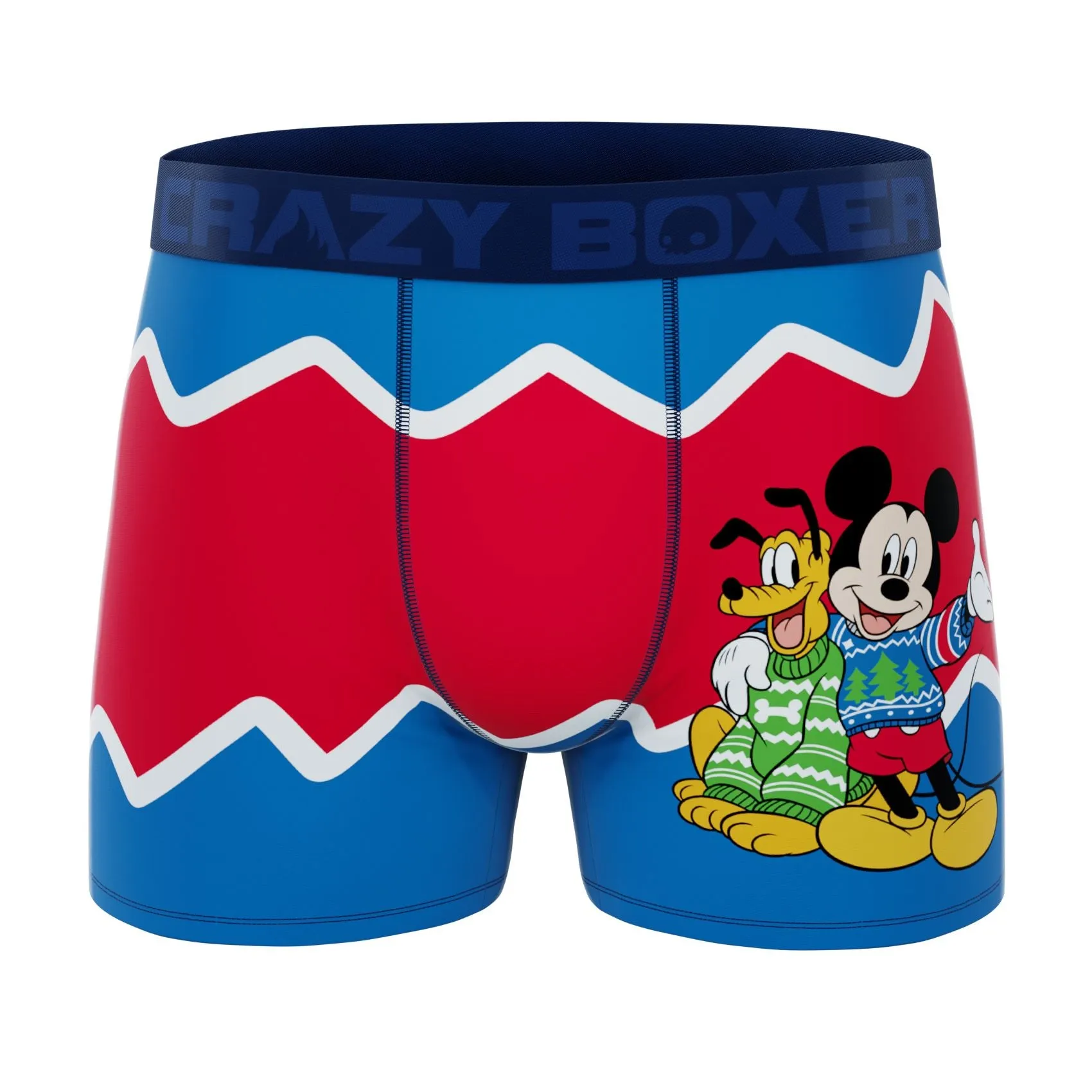 CRAZYBOXER Disney Mickey and Pluto Holidays Men's Boxer Briefs (2 pack)