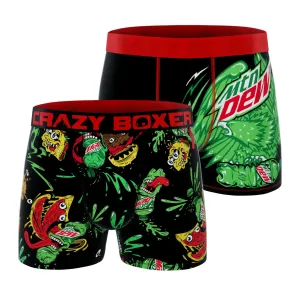 CRAZYBOXER Mountain Dew Men's Boxer Briefs (Pack 2)