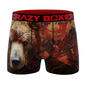 CRAZYBOXER Outdoor Bear-Lion-Deer Men's Boxer Briefs (5 pack)