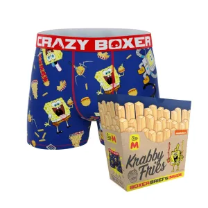 CRAZYBOXER Spongebob Fries Box Men's Boxer Briefs (Creative Packaging)