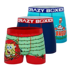 CRAZYBOXER SpongeBob Krabby & Lights Men's Boxer Briefs (3 pack)