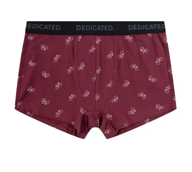 DEDICATED Kalix Boxer Bike Pattern Burgundy