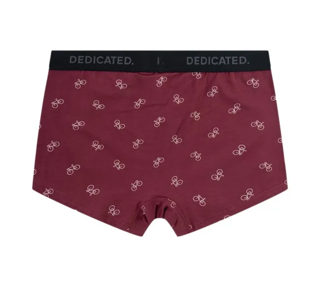 DEDICATED Kalix Boxer Bike Pattern Burgundy