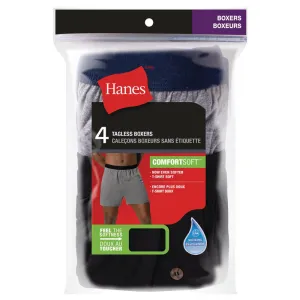 Hanes Men's Tagless Boxer 4-pack