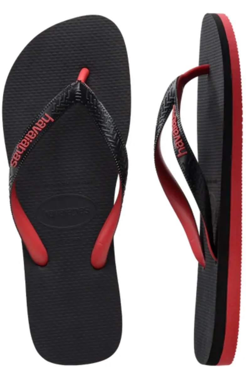 Havaianas | Mens Top Mix Thongs (Black/Red)