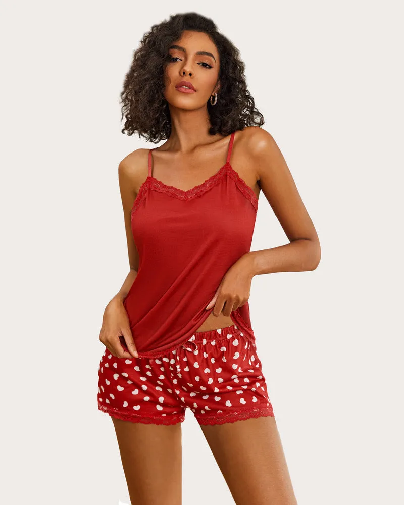 Leopard Print Cami Pajama Set Sleepwear