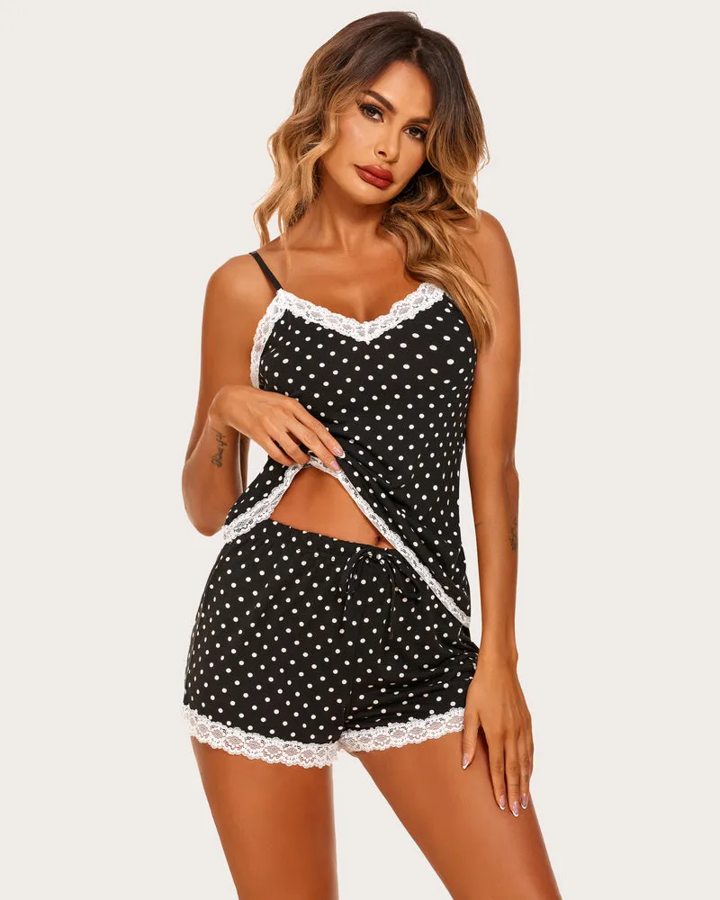 Leopard Print Cami Pajama Set Sleepwear