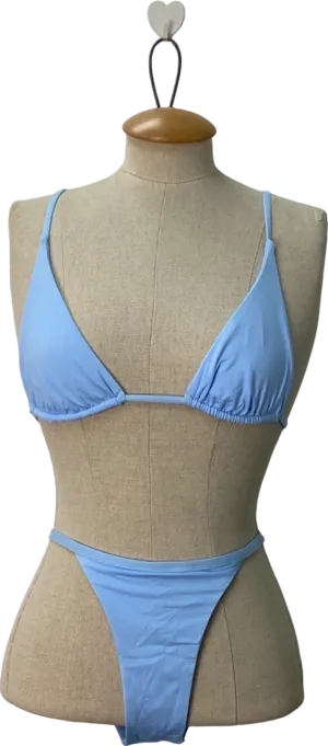 Monday Swimwear Blue Triangle Bikini Set UK 6