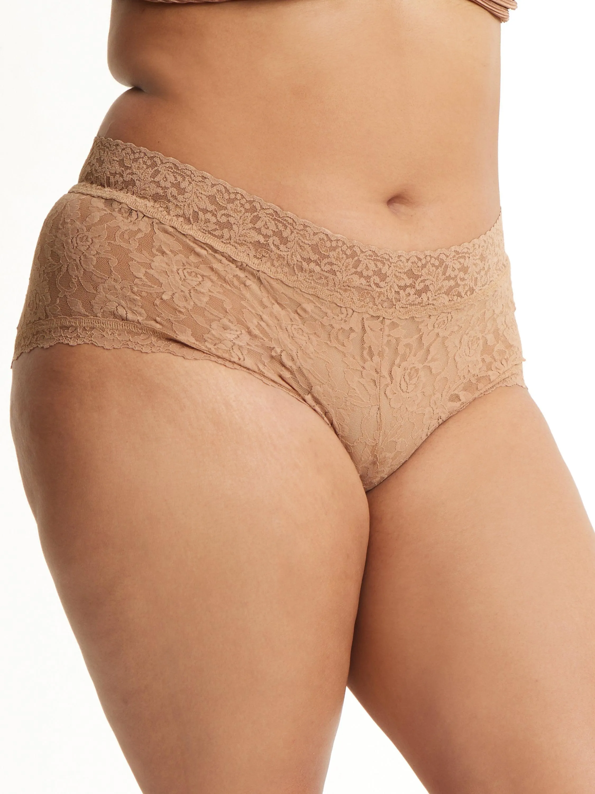 Plus Size Signature Lace Boyshort Sun Tan