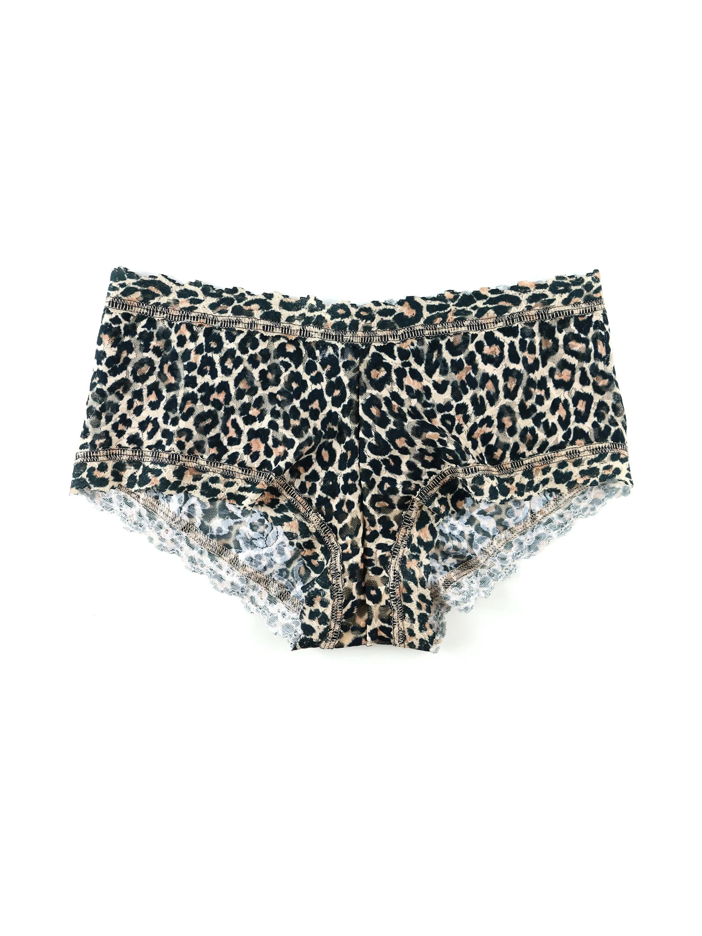 Printed Signature Lace Boyshort Classic Leopard