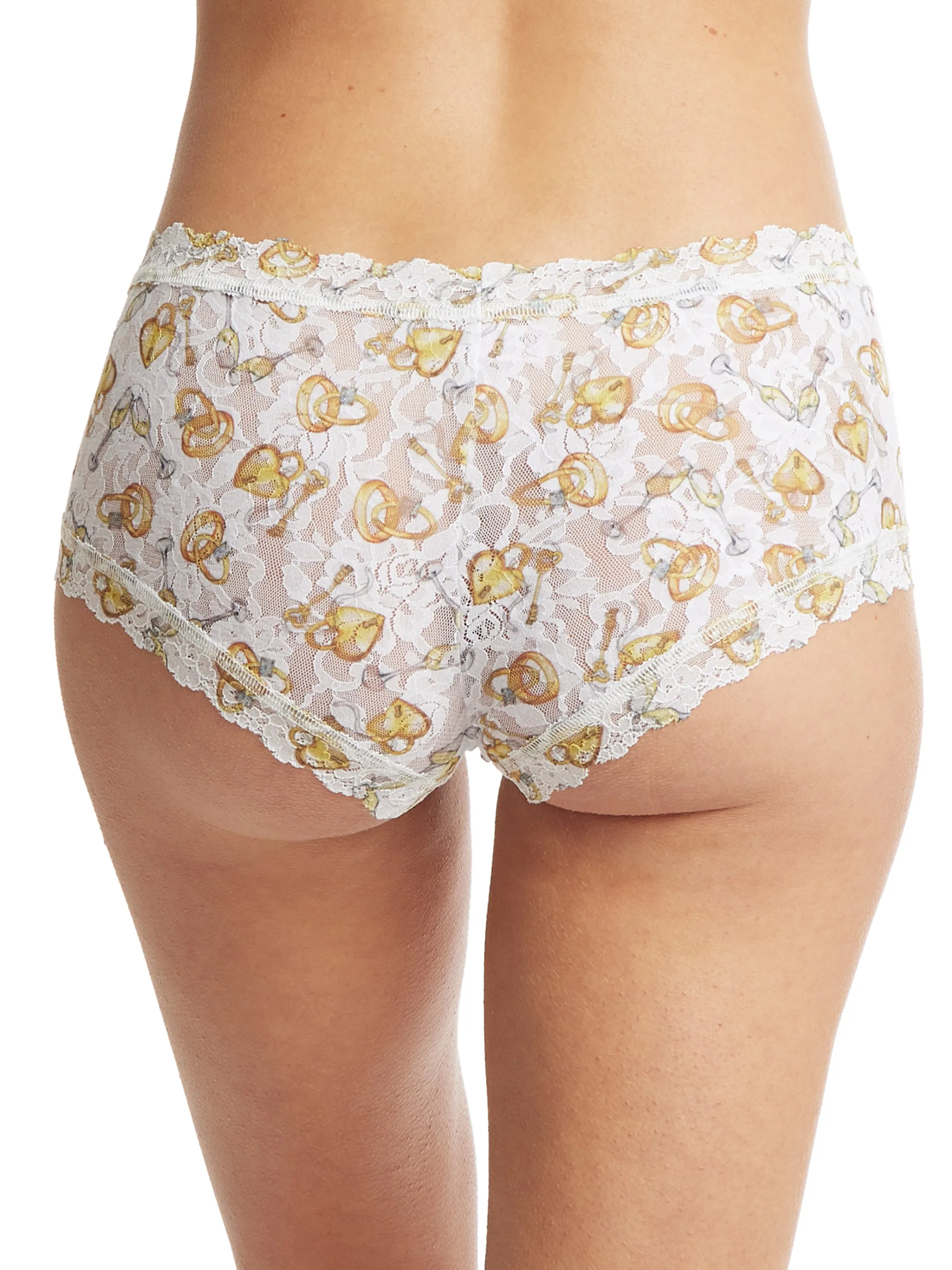 Printed Signature Lace Boyshort Forever Gold Sale