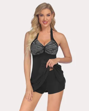 Retro Tankini Set Halter Swimsuit