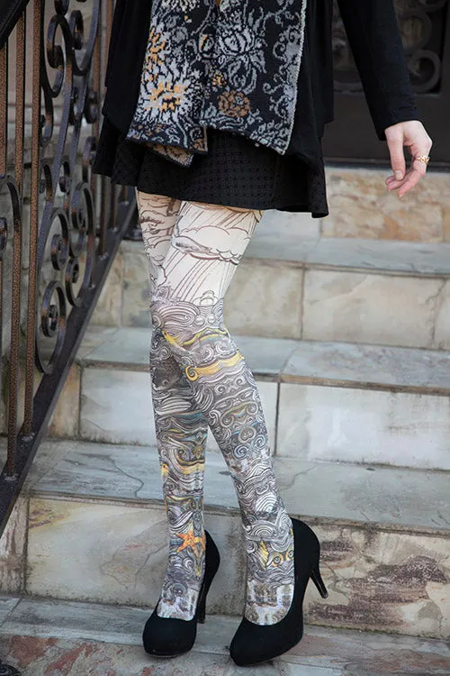 Sous Le Vent Printed Tights