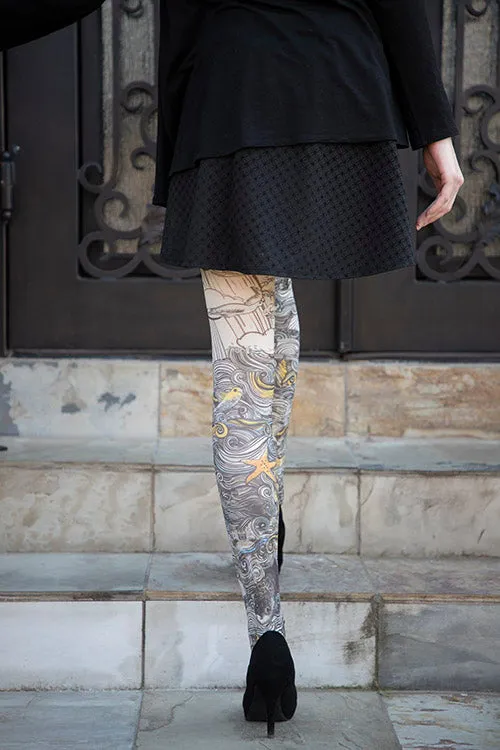 Sous Le Vent Printed Tights